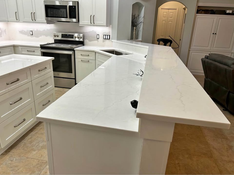 Bright Quartz Worktops