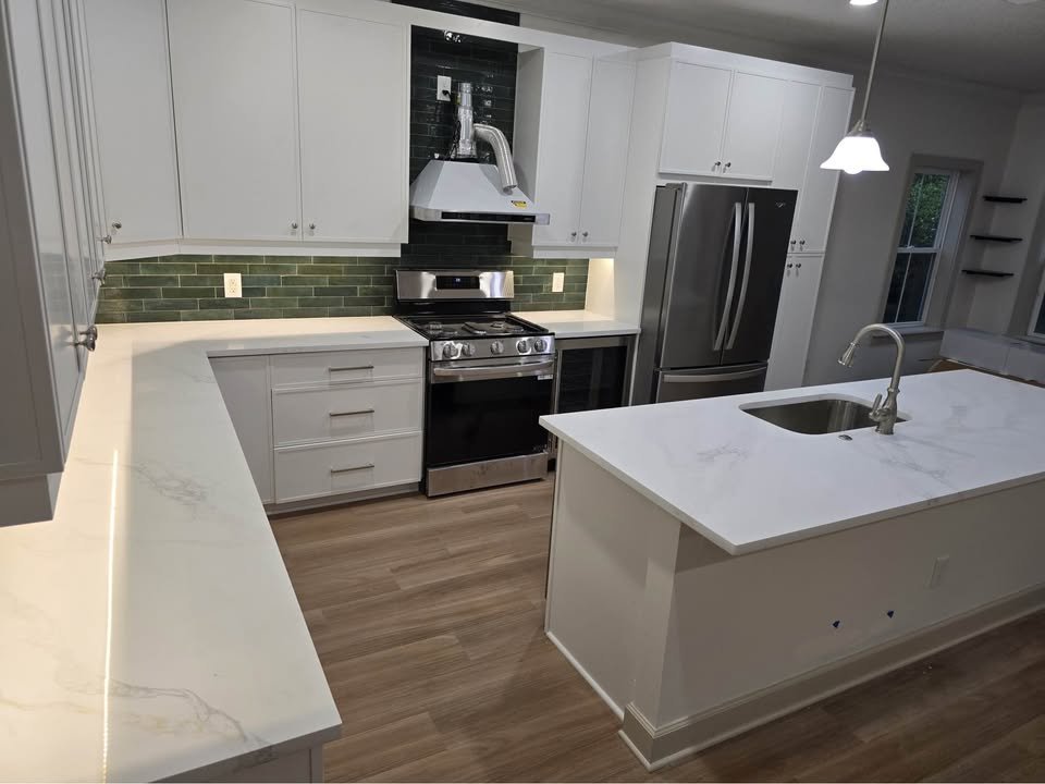 Modern Green Backsplash