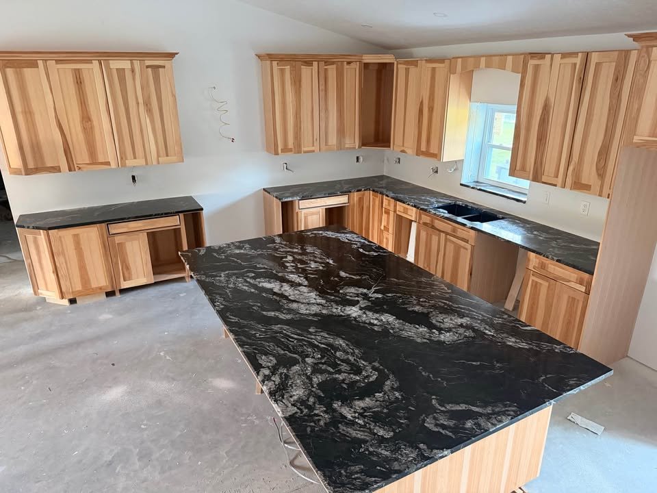 Natural Wood & Statement Stone